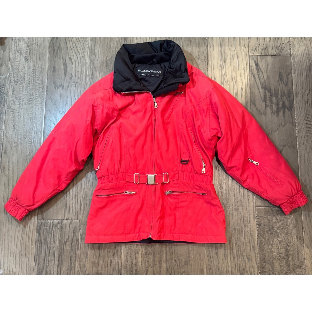 Vintage BLACKBEAR‎ Red Puffer Ski Jacket Women's Size 8 Winter Snow Coat